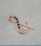 Handmade Copper Shawl Pin – Wire Brooch with Beads, Knitwear Accessory - Image 4