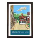 Midhurst Sussex travel poster print by Susie West