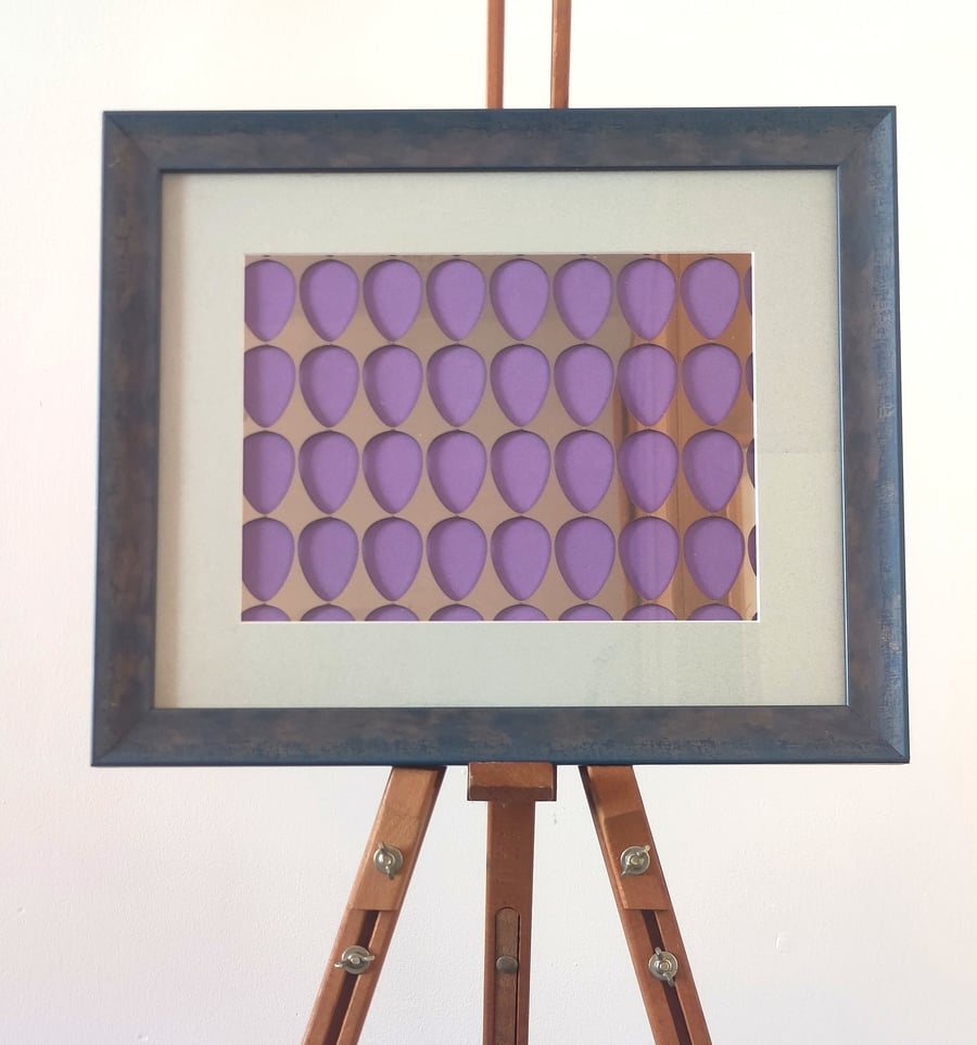 Sheffield Steel Key Fob Framed Art Purple