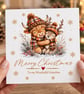 Personalised  Highland Cow Christmas Card – Custom Name & Relation - Image 2