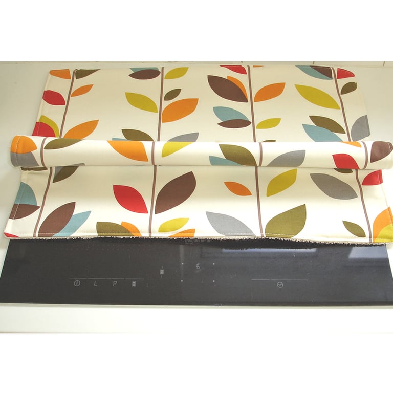 Induction Hob Cover 24" x 22" Electric Oven Red Orange Kitchen Surface Saver Mat