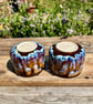 Handmade Retro Brown Ceramic Cups - Handleless Stoneware Coffee Mug (200ml, 7oz) - Image 2