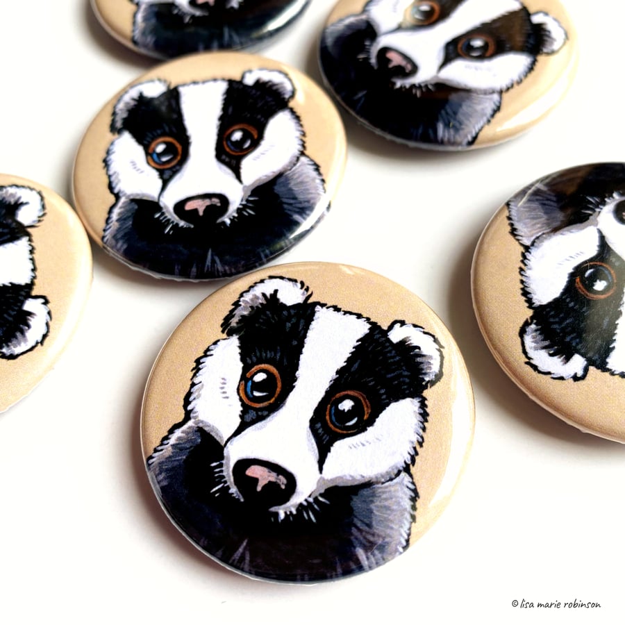 Badger Fridge Magnet 38mm