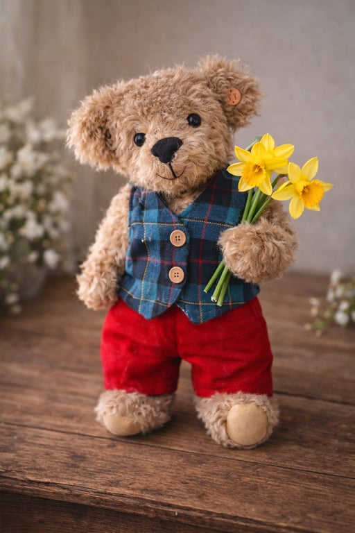 Master Oliver Hand-sewn Mohair Teddy Bear