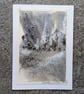 Snowy Pines. Blank Card. Handpainted Original Art. 260207 - Image 4