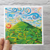 Glastonbury Tor Birthday, Easter or Fathers Day Card