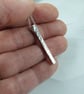 Silver Bar Necklace with Hammered Texture - Image 3