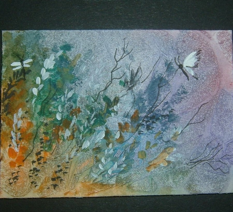 woodland fantasy art aceo painting ref 353