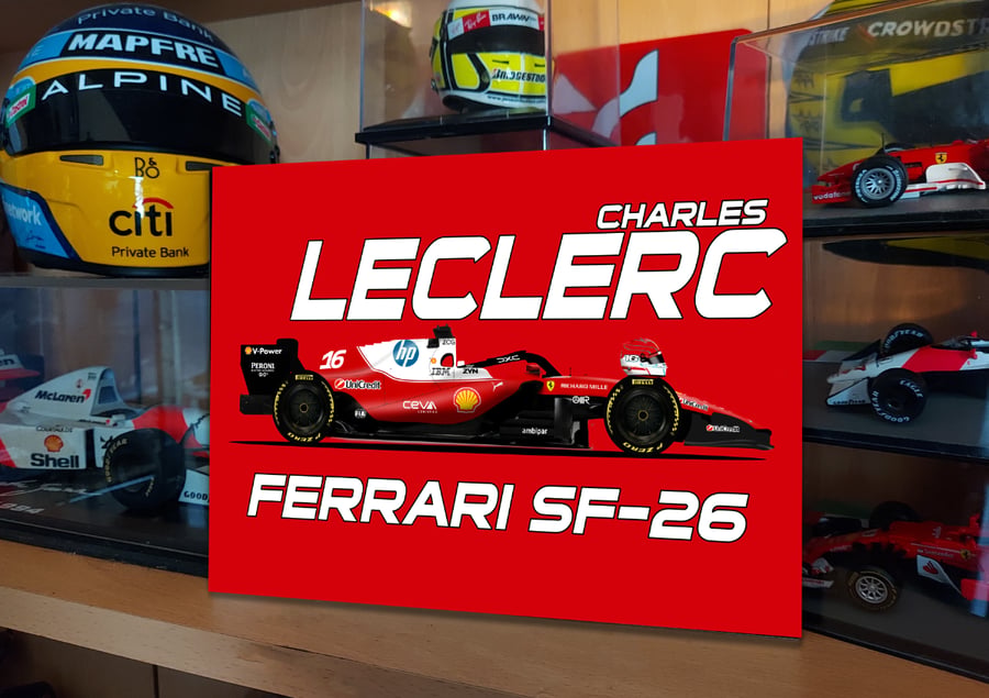 Charles Leclerc 2026 SF26 F1 Metal Sign F1 Gift