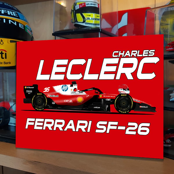 Charles Leclerc 2026 SF26 F1 Metal Sign F1 Gift
