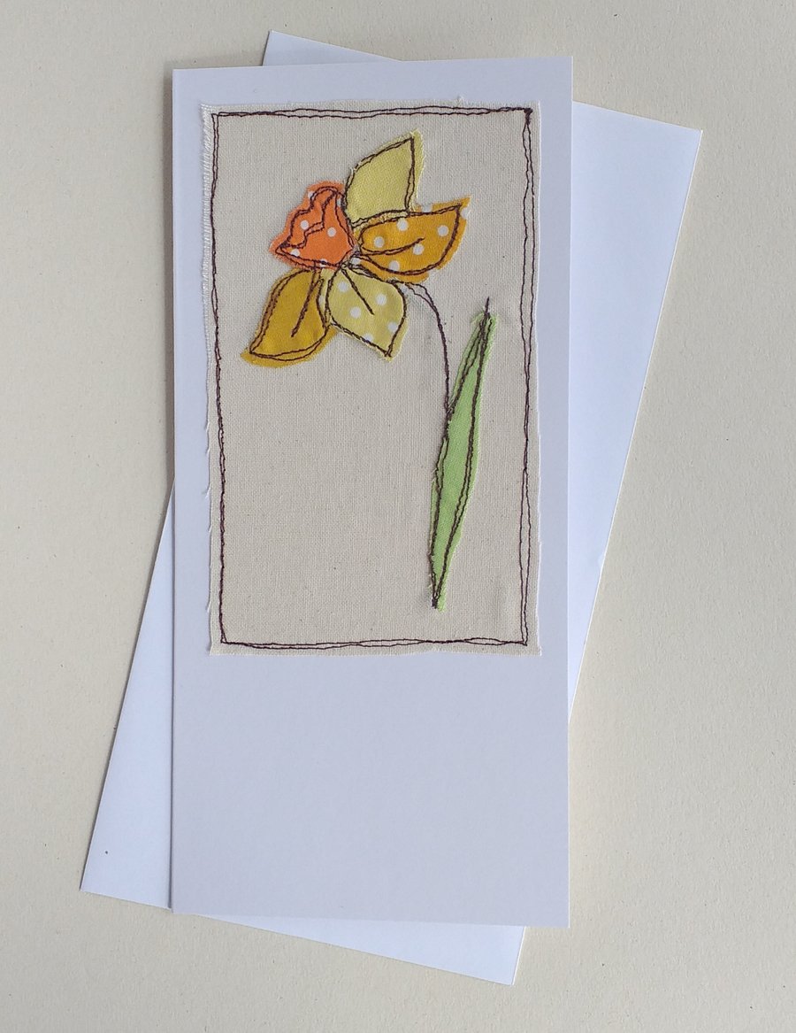 Appliqued Daffodil Card