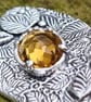 Silver Leaf Nature Pendant with Large Citrine Gemstone - Image 9
