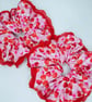XXL Scrunchies, Heart Print Scrunchies, Gifts for her, Valentine Scrunchies - Image 2