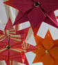 Two Origami Christmas Stars: Hanging Decorations (Pink and Orange) - Image 4