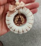 2 x Macrame Baubles with Wooden tree and stocking design - Image 6