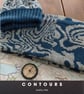 Scafell Pike Contour Cowl, Denim Blue Merino Wool Neck Warmer, Lake District - Image 2
