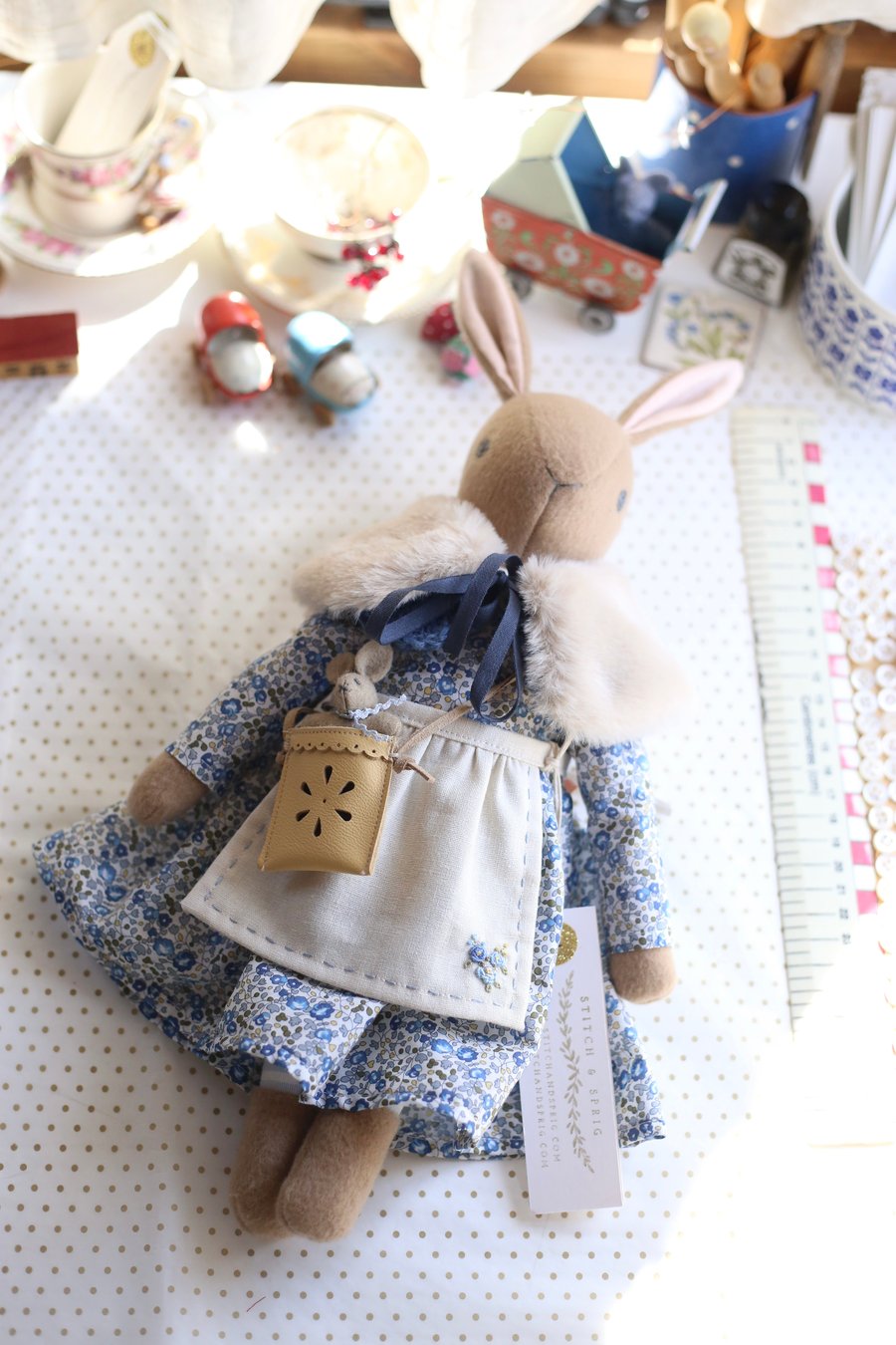 Heirloom Liberty Bunny - Eloise Blue