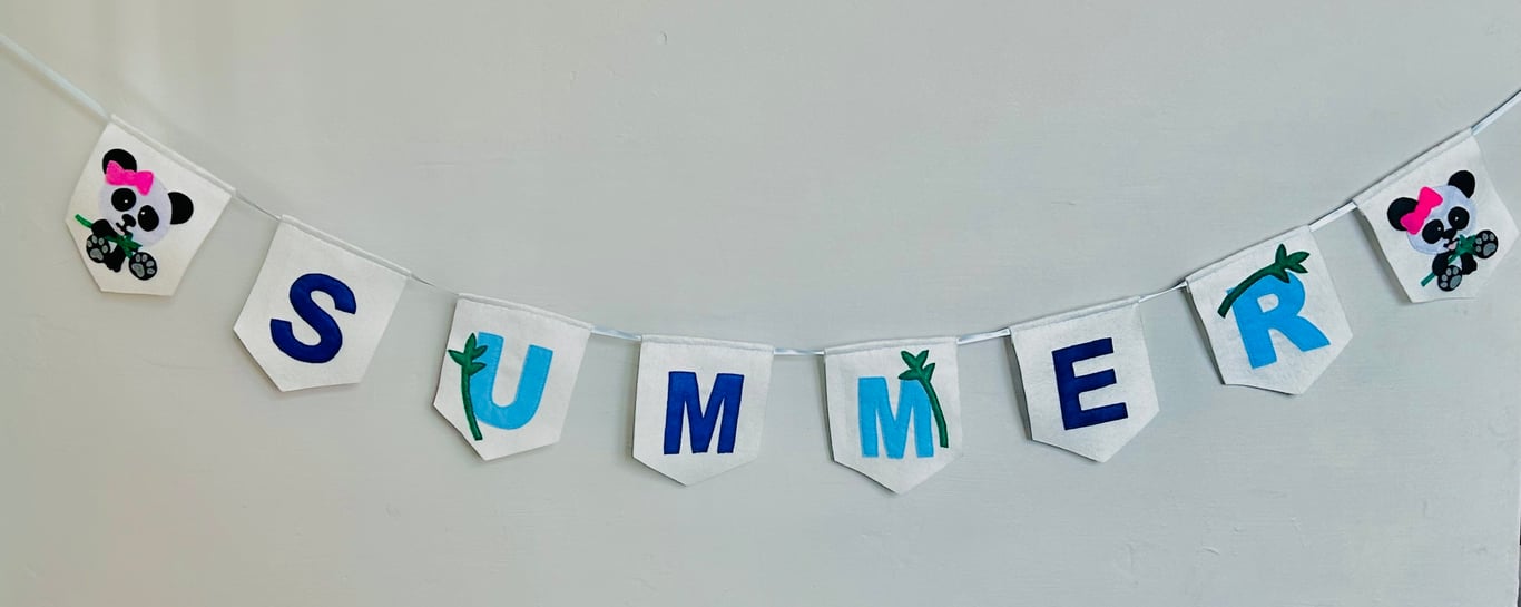 Hand Stitched Named Bunting