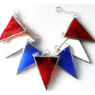 Patriotic Bunting 7 flag Stained Glass Suncatcher 