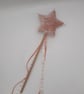 Fairy Wand - light pink velvet star with white bells.  - Image 4
