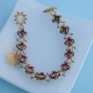 Rainbow Crystal Beaded Bracelet 