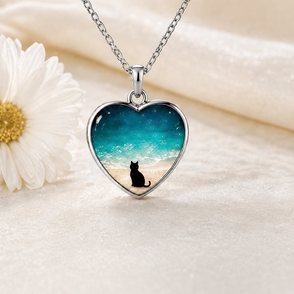 In loving memory pendant laid  with ashes 