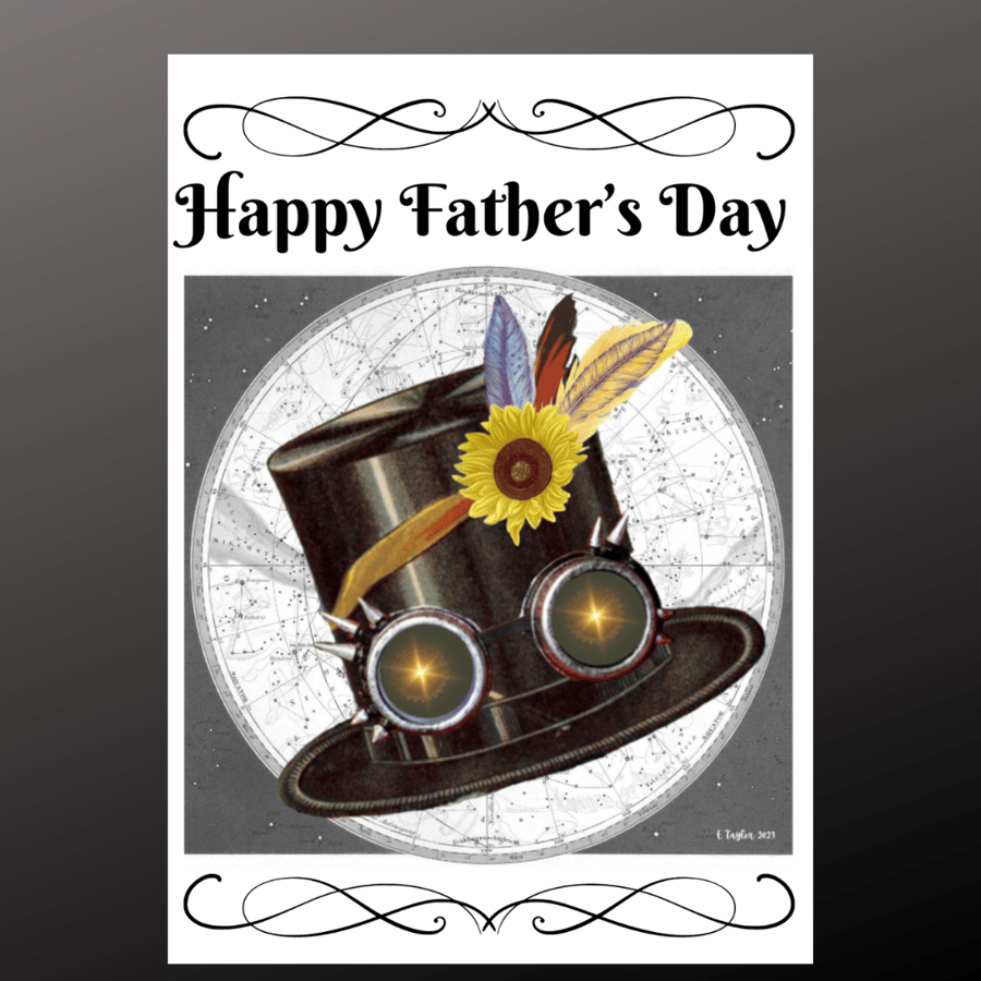 Happy Fathers Day Steampunk Hat 