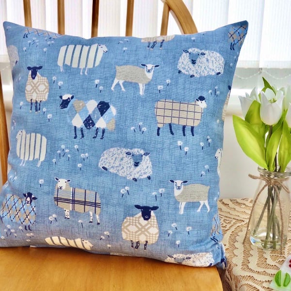 Sheep - Double Sided Decorative Feature Cushion, Throw Pillow