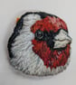 Hand Embroidered Goldfinch Brooch - Image 3