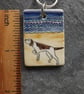 Handmade Ceramic pointer dog pendant - Image 4