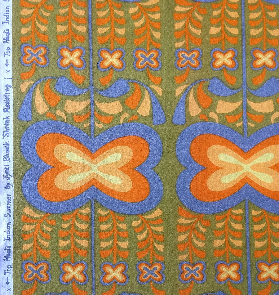 Sand INDIAN SUMMER Jhoti Bhomik Heals BARKCLOTH Vintage Fabric Lampshade option 