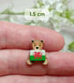 Tiny Wales Flag Bear Pin, Handmade Tiny Wooden St David's Day Teddy Badge - Image 4