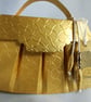 Marvellous Metal Fanfold Handbag Style Gift Box - Gold