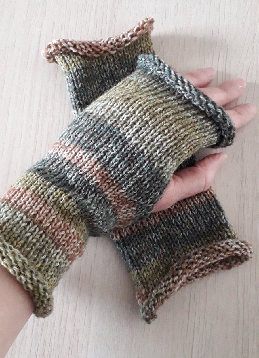 Wristwarmers, Fingerless Mittens, Women's Size
