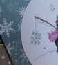 Penguin With Fishing Rod Christmas Card - Christmas Kisses - Image 6