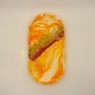 Eco resin oval trinket tray
