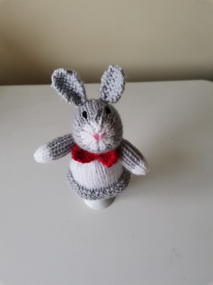 Hand Knitted Rabbit Egg Cosy, Egg Warmers
