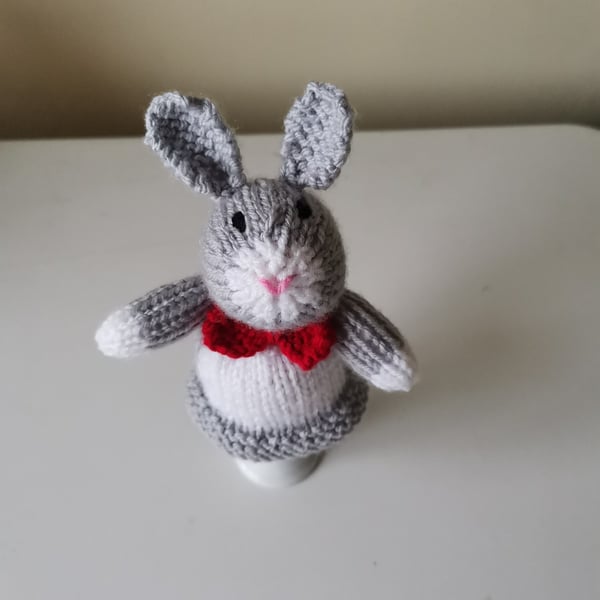 Hand Knitted Rabbit Egg Cosy, Egg Warmers