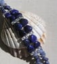 Blue Lapis Lazuli Hearts & Blue Aventurine Gemstone Beaded Bracelet  - Image 4