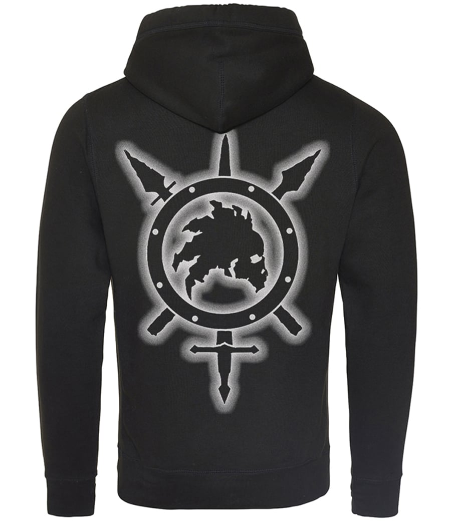 SIZE MEDIUM SWORDPUNK Cross Neck Hoodie 