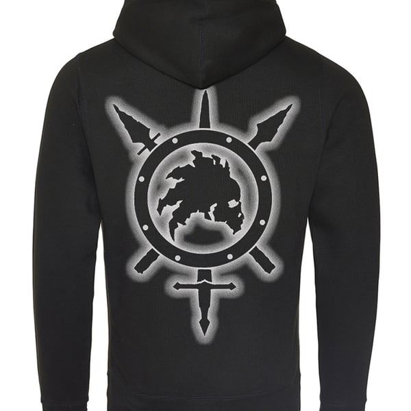 SIZE MEDIUM SWORDPUNK Cross Neck Hoodie 