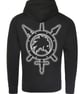 SIZE SMALL SWORDPUNK Cross Neck Hoodie 