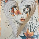 Butterfly Lady Hanging or Freestanding Picture