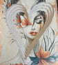 Butterfly Lady Hanging or Freestanding Picture