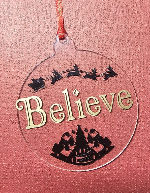 Clear Acrylic Christmas Baubles