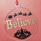 Clear Acrylic Christmas Baubles