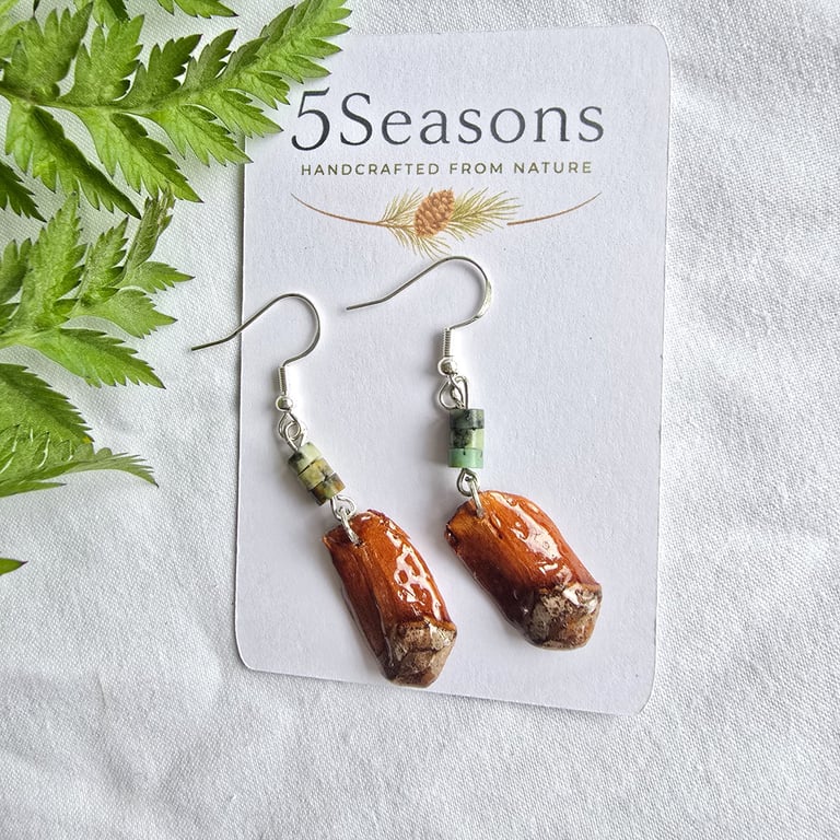 Forest Drop Pine Petal Earrings
