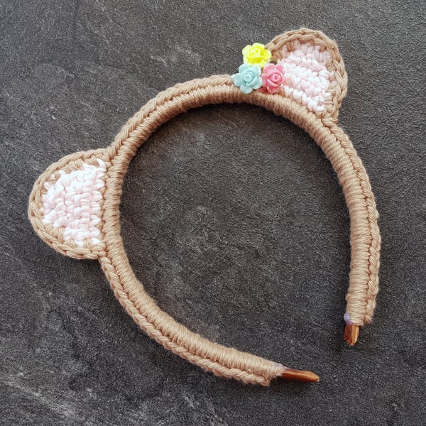 Flower Teddy Bear Headband