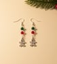 Gingerbread Man Earrings — Festive Christmas Charm Earrings
