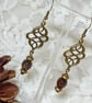 Brown Star Dust Glass Bead Earrings - Image 5